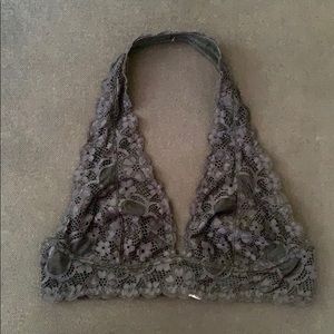 FREE PEOPLE Lace Halter Bra
